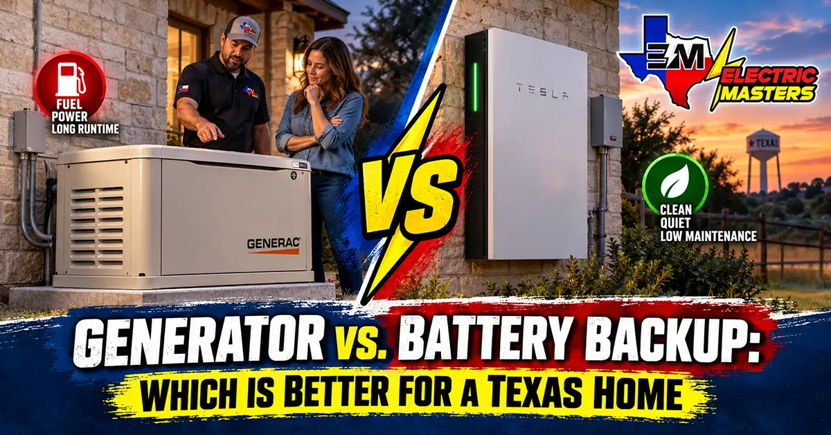 Generator vs. Battery Backup: Which Is Better for a Texas Home